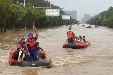 14 dead over the weekend in Chinese city due to flooding caused by typhoon Doksuri