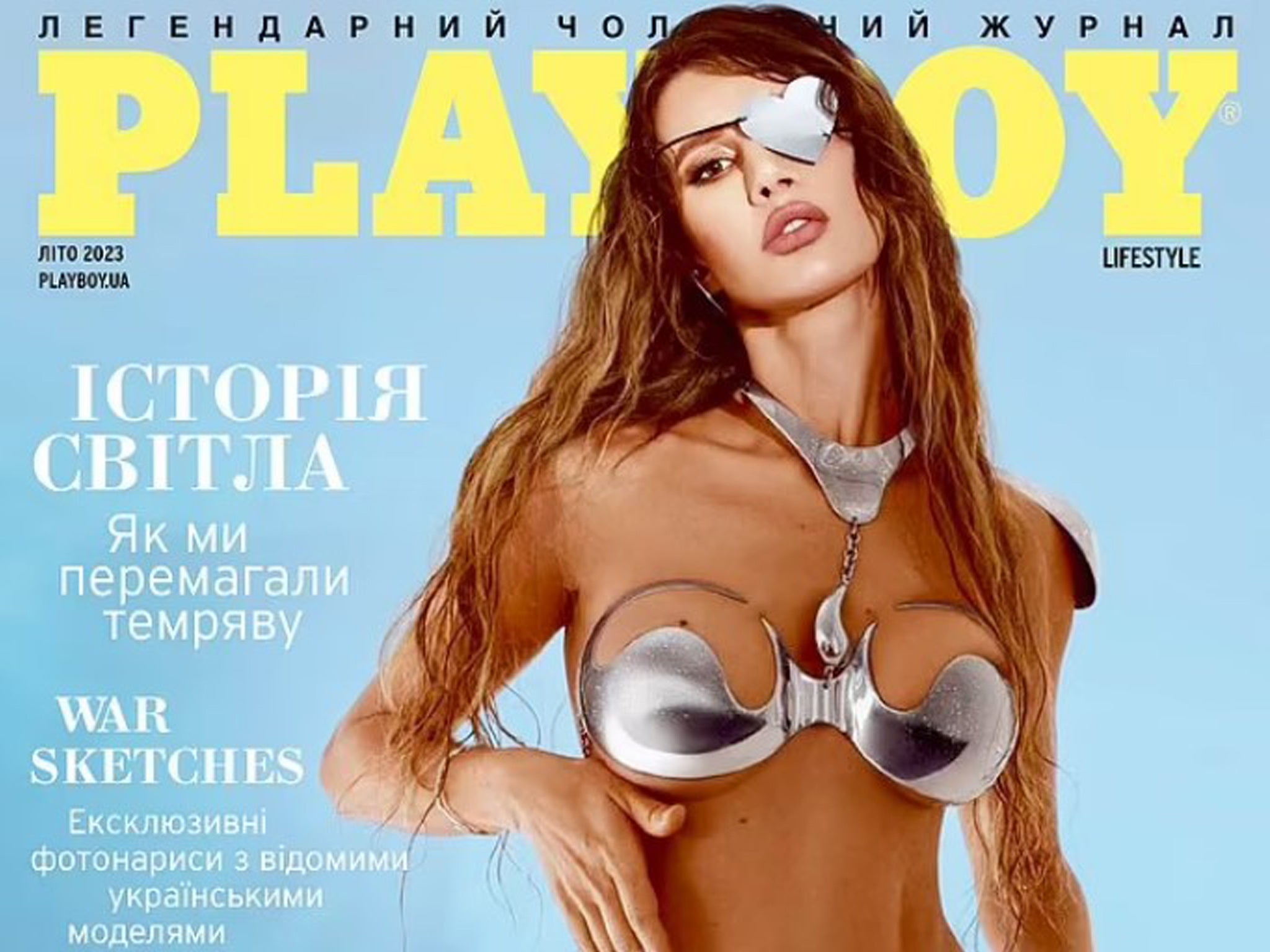 Iryna Bilotserkovets Ukrainian mother who lost an eye in attempted assassination is Playboy cover star The Independent pic