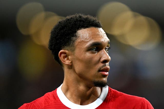 <p>Trent Alexander-Arnold is getting to grips with his new playmaking role for Liverpool </p>