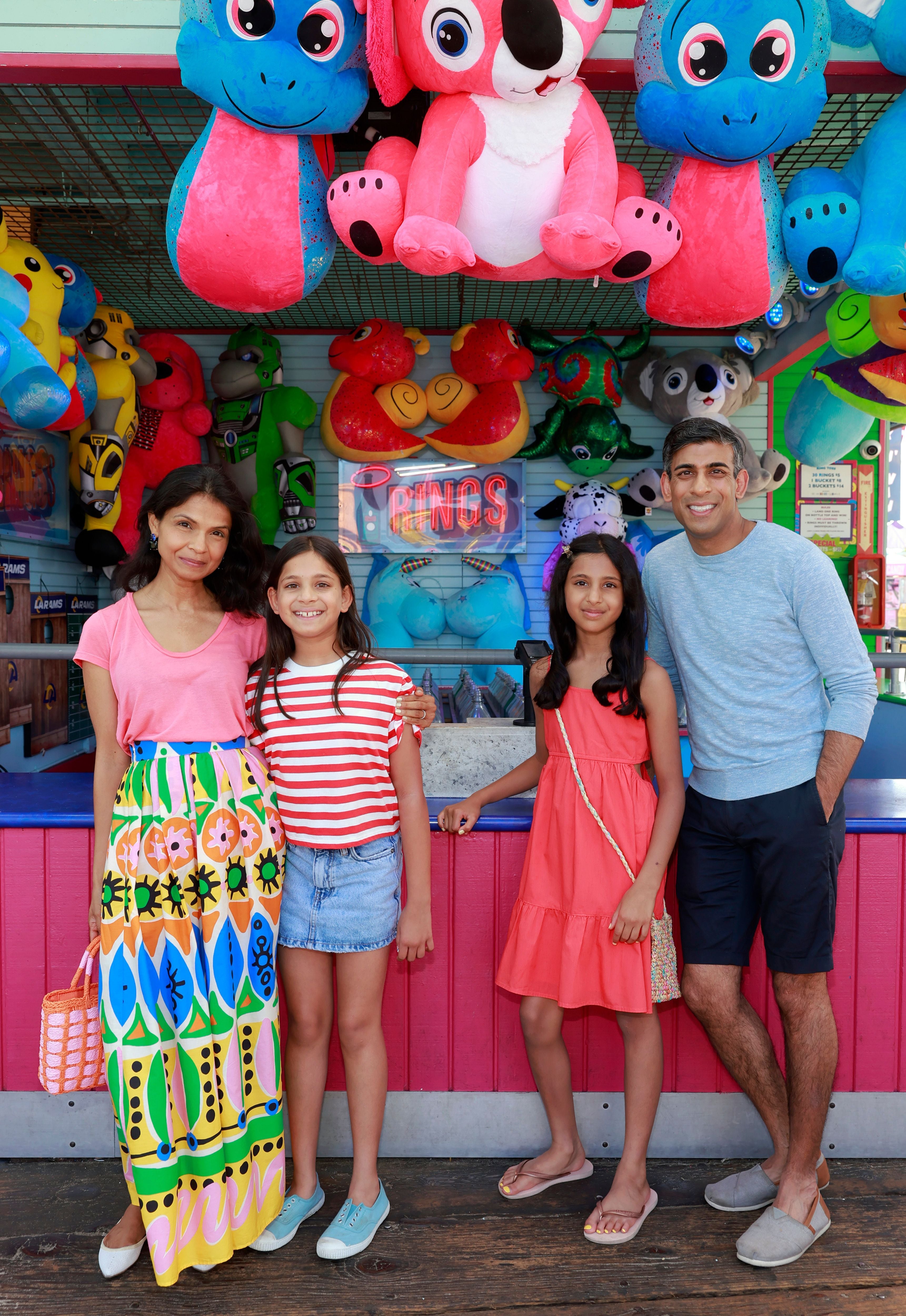 Mr Sunak with his family on holiday in California while he was PM