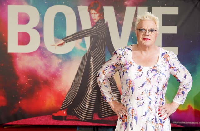 <p>Eddie Izzard arriving for the London premiere of Moonage Daydream at the BFI Imax Waterloo in London, September 2022 </p>