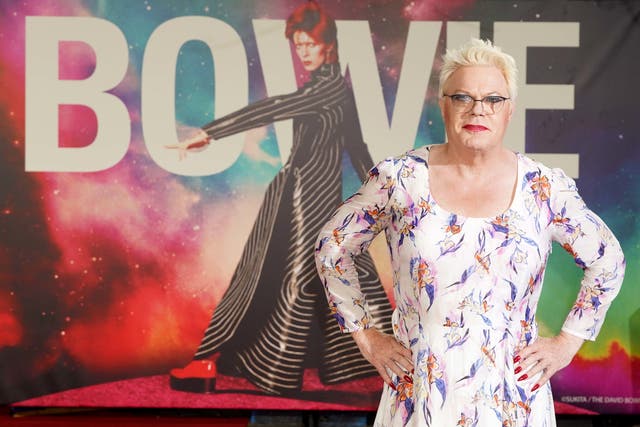 <p>Eddie Izzard arriving for the London premiere of Moonage Daydream at the BFI Imax Waterloo in London, September 2022 </p>