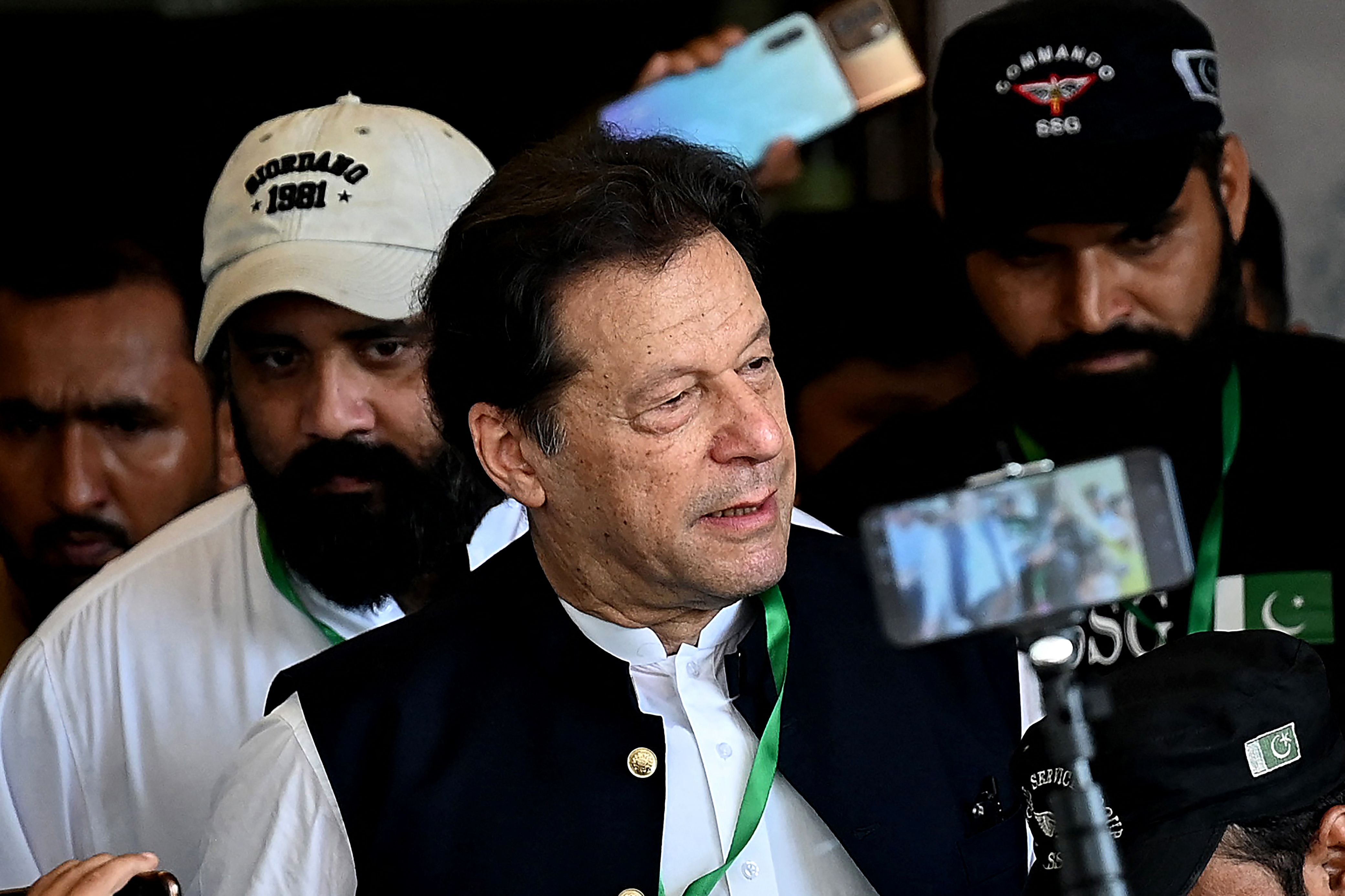 Pakistan’s former prime minister Imran Khan appears in the Supreme Court in Islamabad last month