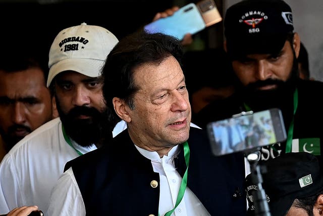 <p>File. Pakistan election commission disqualified Imran Khan from holding any public office for a duration of five years on Tuesday, 8 August 2023 </p>