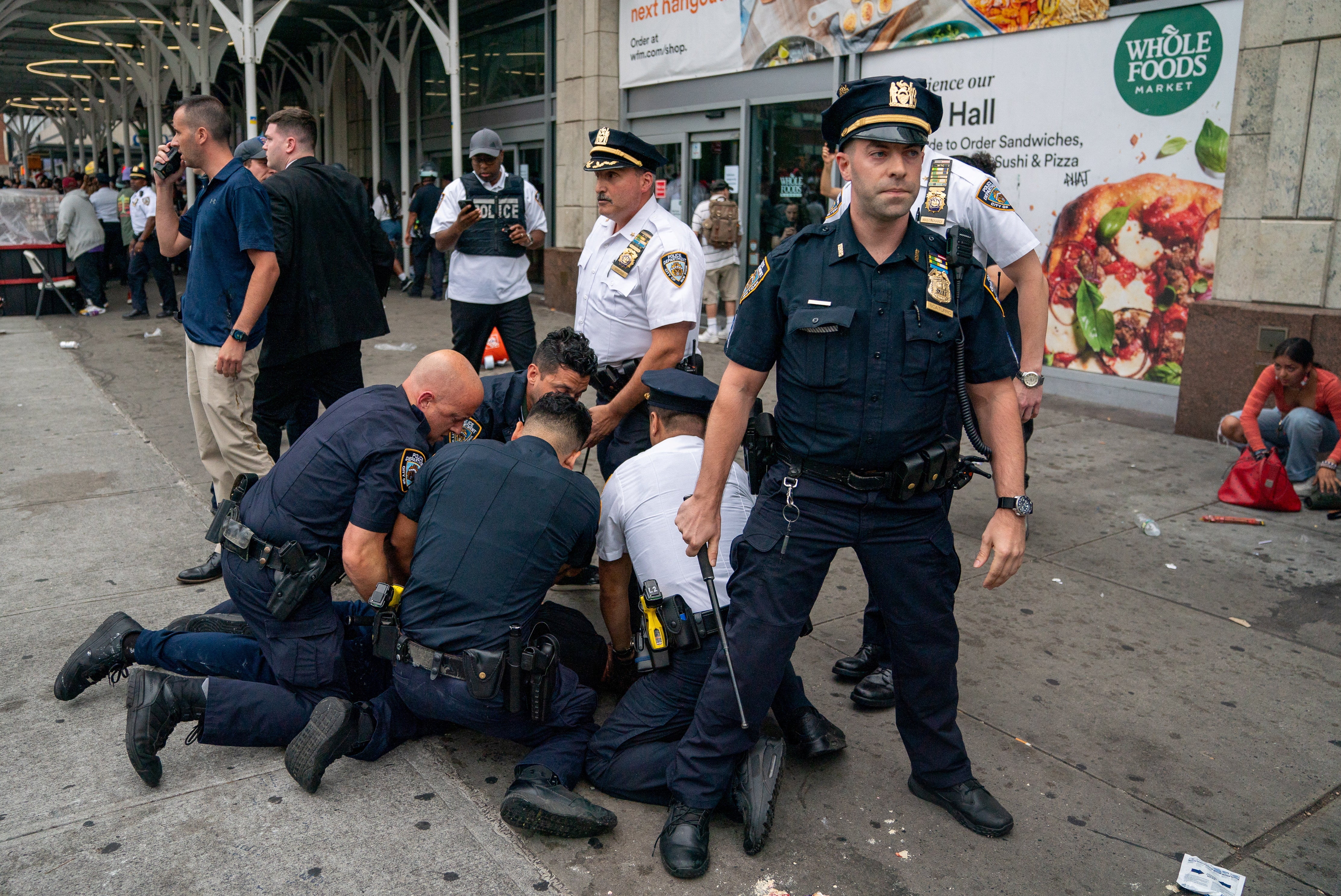 Police arrested dozens of people when the event descended into chaos