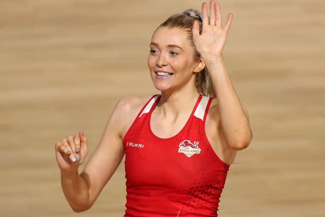 Helen Housby sealed England’s 46-40 win over New Zealand as the Roses reached the Netball World Cup for the first time (Isaac Parkin/PA Images).