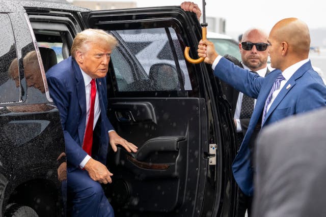 <p>Donald Trump arrives at a federal courthouse in Washington, DC </p>