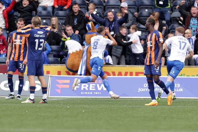 Brad Lyons scored the only goal of the game to help Kilmarnock defeat Rangers (Steve Welsh/PA)