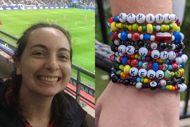 Andrea Scott has made bracelets to ‘start conversations’ during her time in Australia (Andrea Scott/PA)