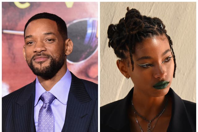 <p>Will Smith, left, says his daughter Willow began the ‘mutiny’ in his family</p>