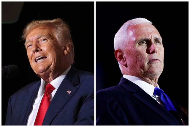 <p>Donald Trump attacked Mike Pence claiming he has ‘gone to the dark side’ following his federal indictment that charged him with four counts related to his alleged efforts to overturn the 2020 election</p>