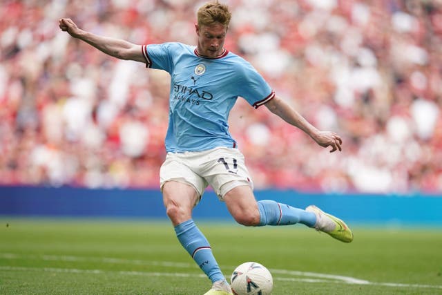 Manchester City’s Kevin De Bruyne (Nick Potts/PA)