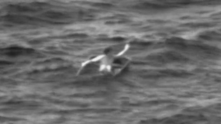 <p>Man rescued from sea after 35 hours.</p>