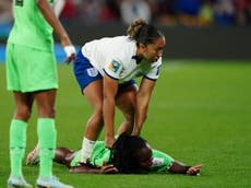 England vs Nigeria LIVE: Score and updates from Women’s World Cup as Lauren James sent off for stamp
