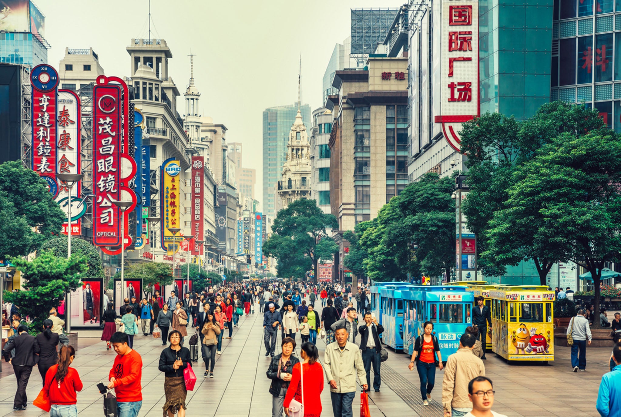 Nanjing Road in the main shopping district