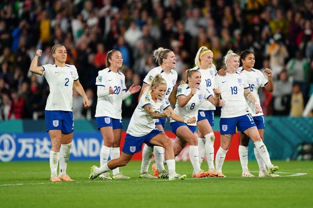 England claimed a penalty shootout win to reach the World Cup quarter-finals (Zac Goodwin/PA)