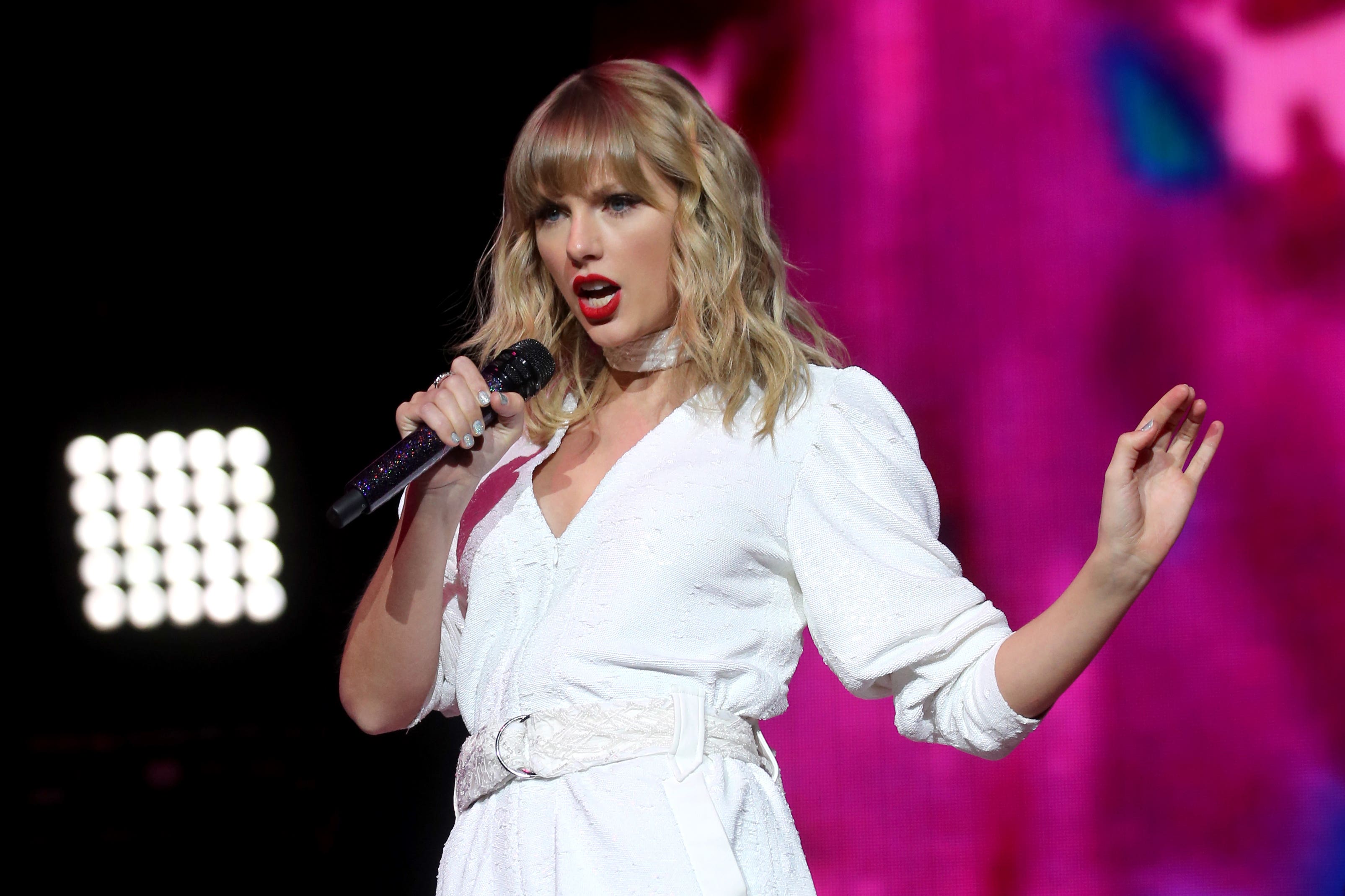 Sales for Taylor Swift’s forthcoming tour helped boost card spending in July (Isabel Infantes/PA)