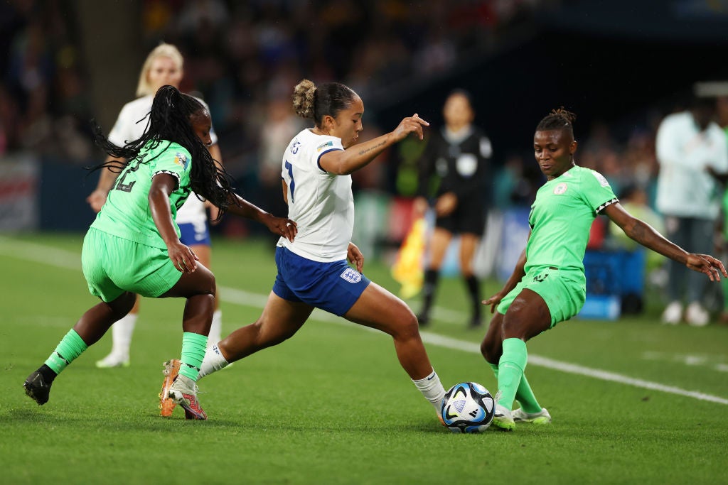 James was crowded out against Nigeria