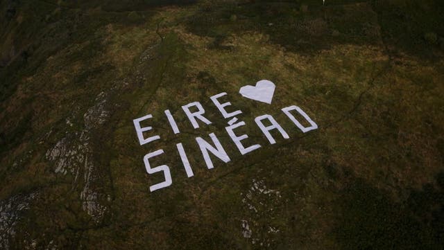 <p>Hillside tribute to Sinead O’Connor</p>