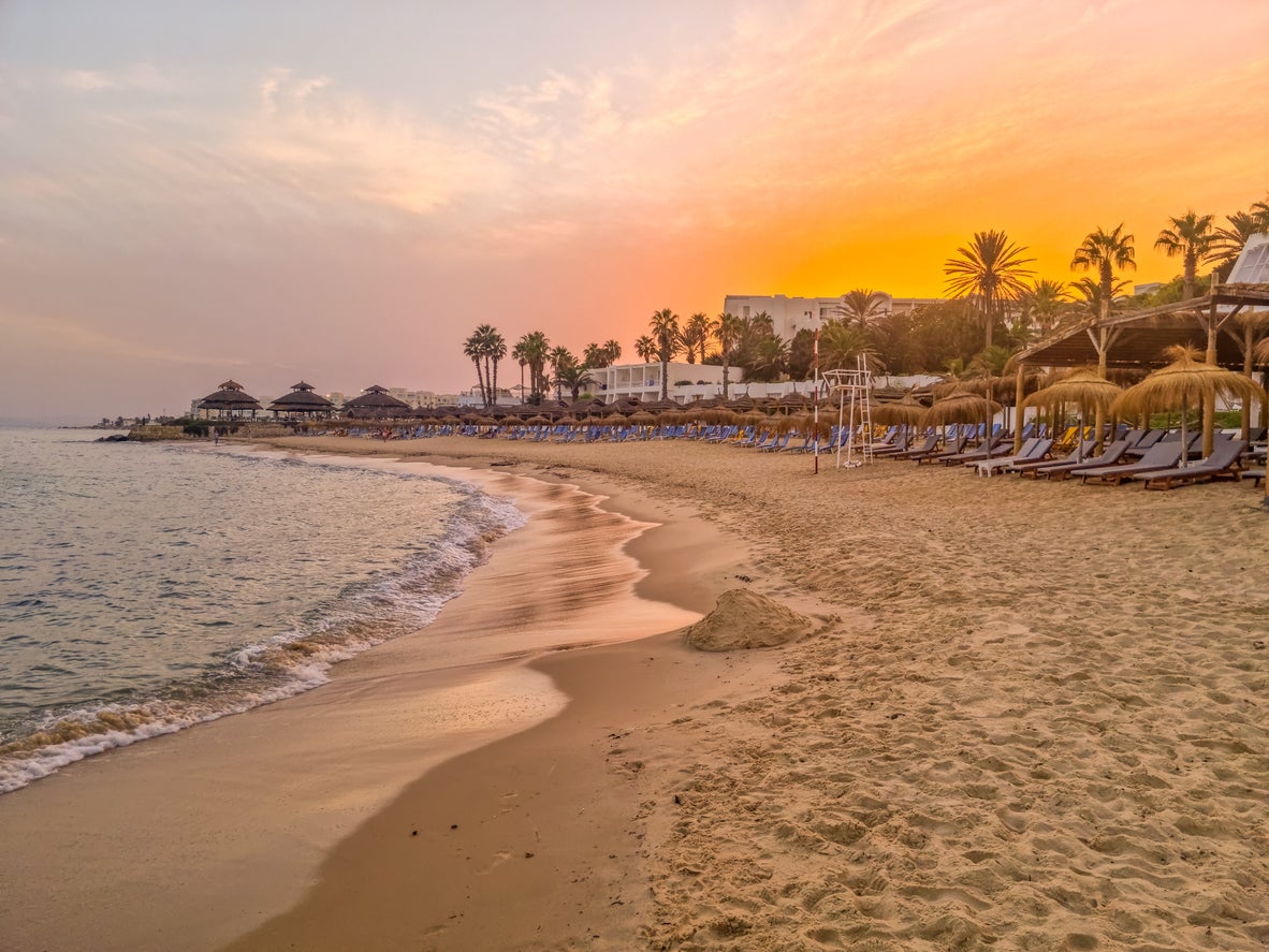 Hammamet Beach on the Mediterranean coastline