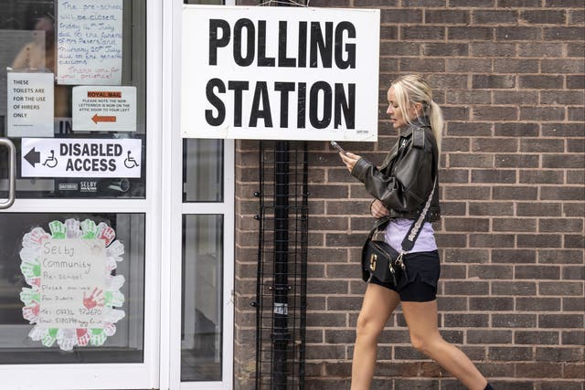 <p>Polling station for recent byelection in Selby, North Yorkshire</p>