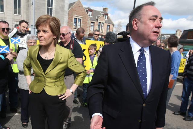 Former first minister Alex Salmond said he would be ‘sad’ if his relationship with his successor Nicola Sturgeon could not be repaired (Andrew Milligan/PA)