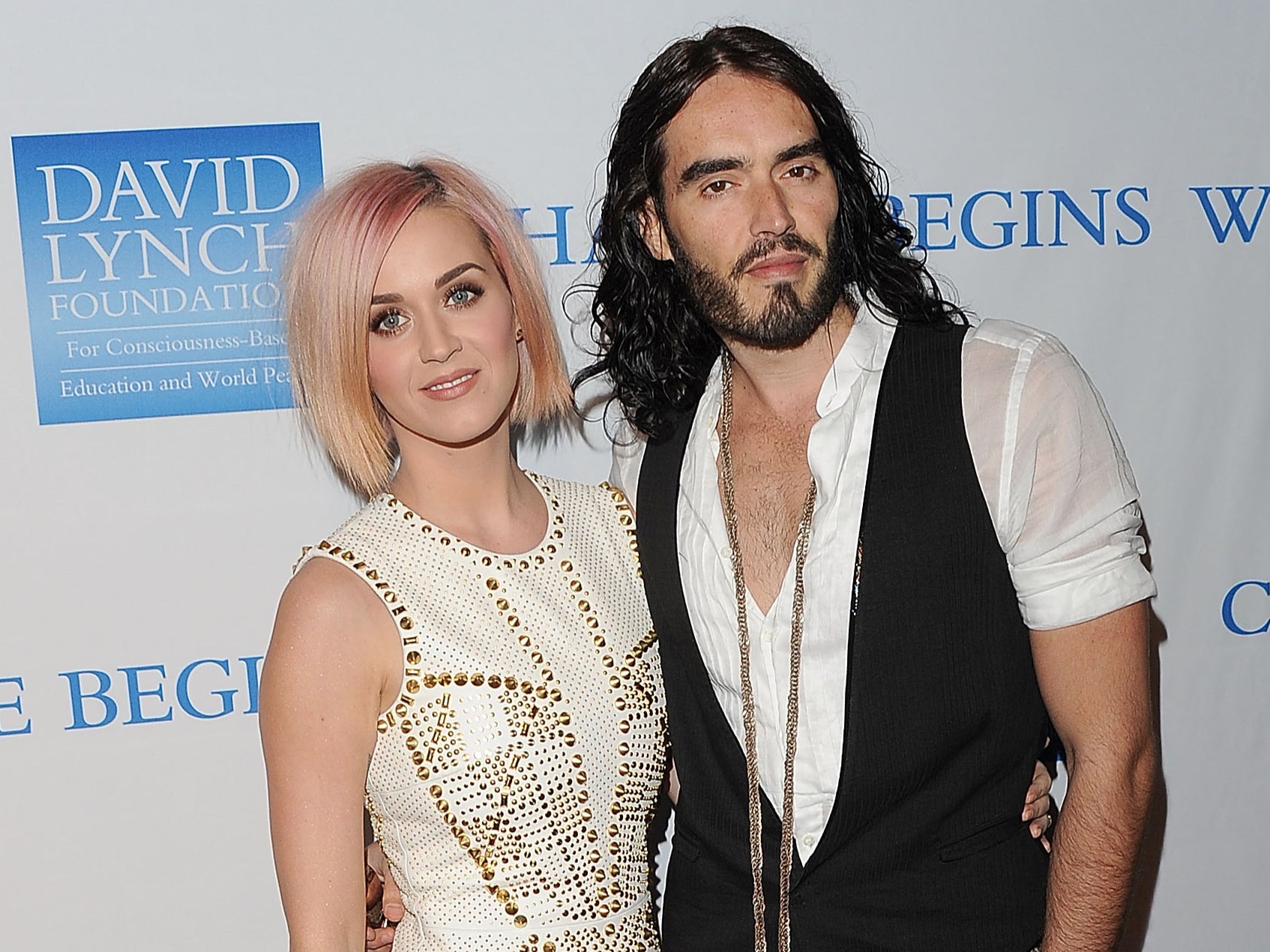 Katy Perry with then-husband Russell Brand
