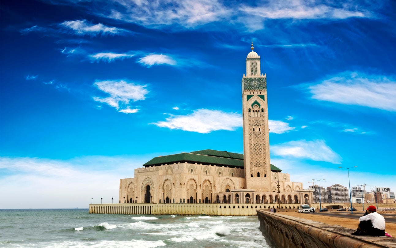 The imposing Hassan II Mosque is the most famous structure in Casablanca