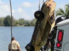 Divers find 32 submerged cars believed to be tied to cold case crimes in lake close to Miami airport