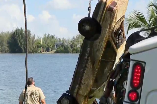 <p>Several dozen cars were found submerged in a Florida lake</p>