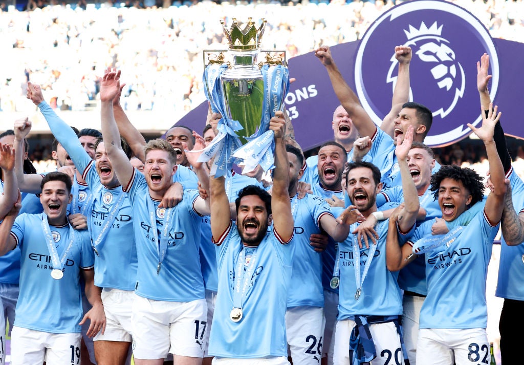 Man City secured a third title in a row last season