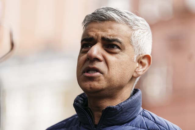 Mayor of London Sadiq Khan has said he is worried about ‘nonsense’ on Tiktok telling people to gather in Oxford Street (Jordan Pettitt/PA)