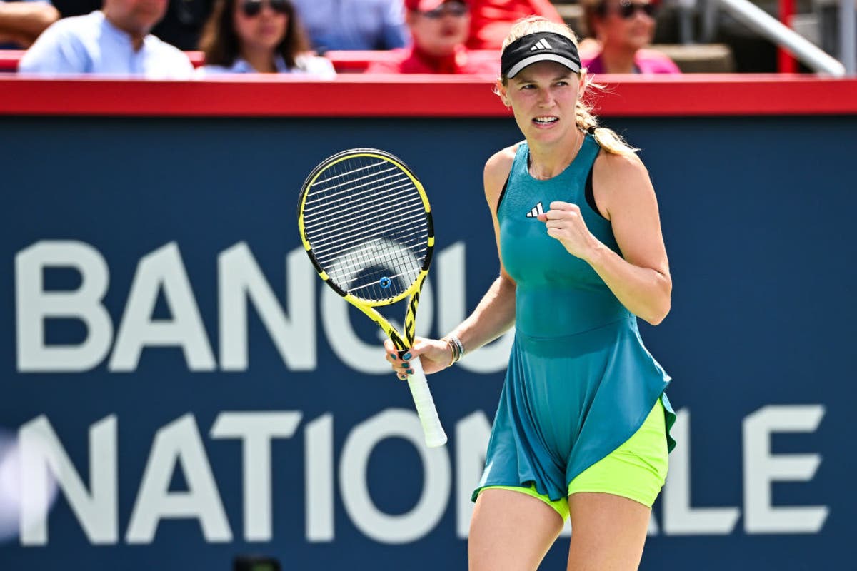 Caroline Wozniacki wins first match in three years after tennis return Caroline Wozniacki wins first match in three years after tennis return