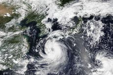 Flights and ferries halted in South Korea ahead of storm that's dumped rain on Japan for a week