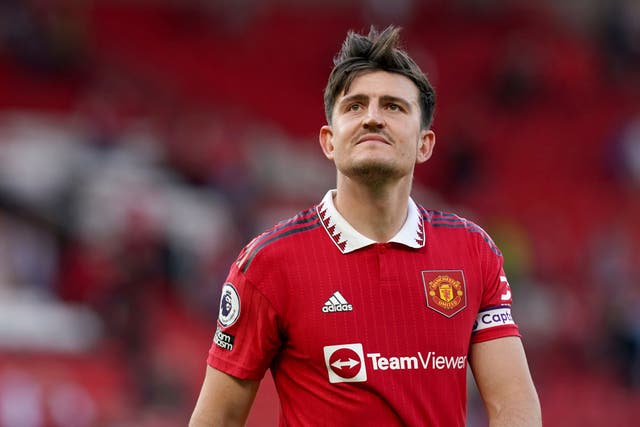 Harry Maguire is being linked with a move to Everton in a swap deal involving Amadou Onanal (Martin Rickett, PA)
