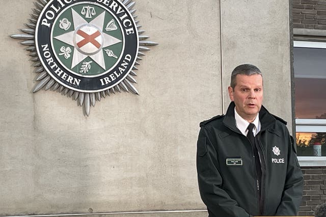 PSNI Assistant Chief Constable Chris Todd speaks to media about a data breach involving officers and civilian staff (Rebecca Black/PA)