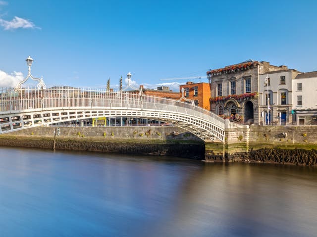 <p>The Ha'penny Bridge  in Dublin</p>