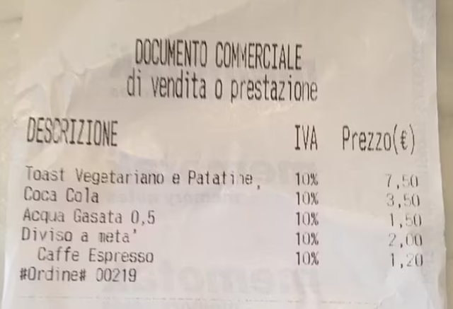 <p>A picture of the receipt uploaded to Tripadvisor</p>
