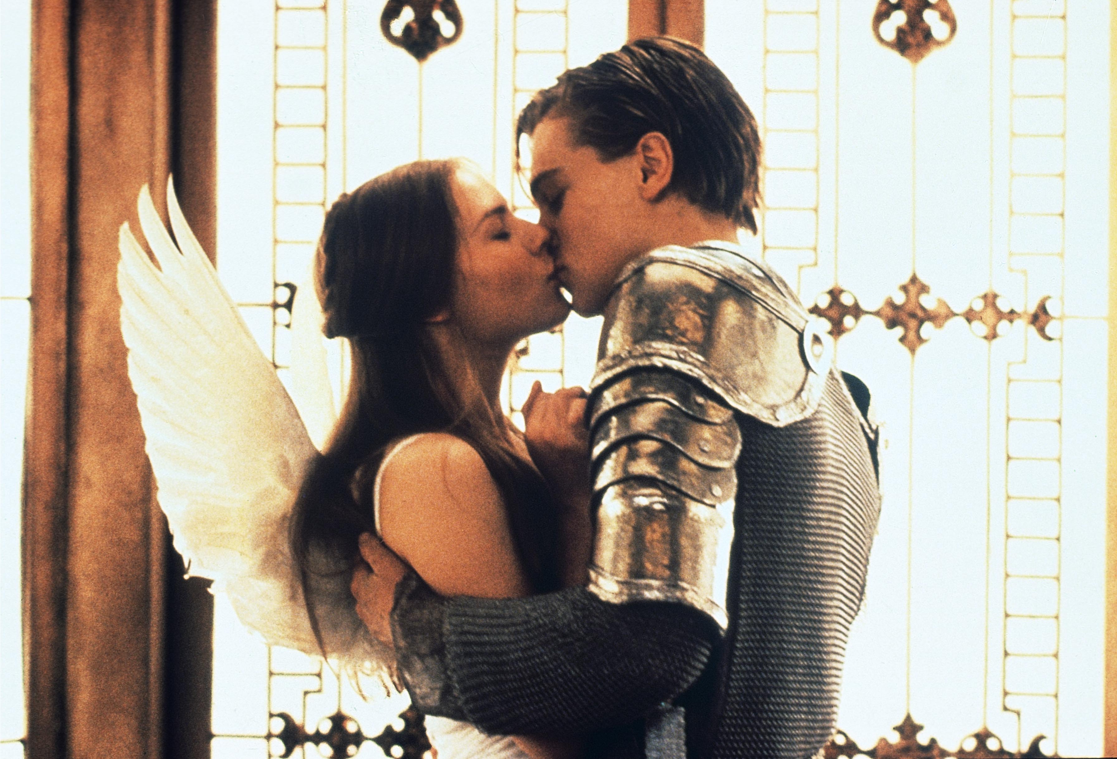 Claire Danes and Leonardo DiCaprio in ‘Romeo + Juliet’ – too explicit (apparently)