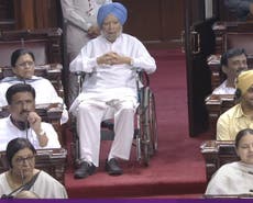 Why photos of a former prime minister braving old age to attend parliament are dividing India