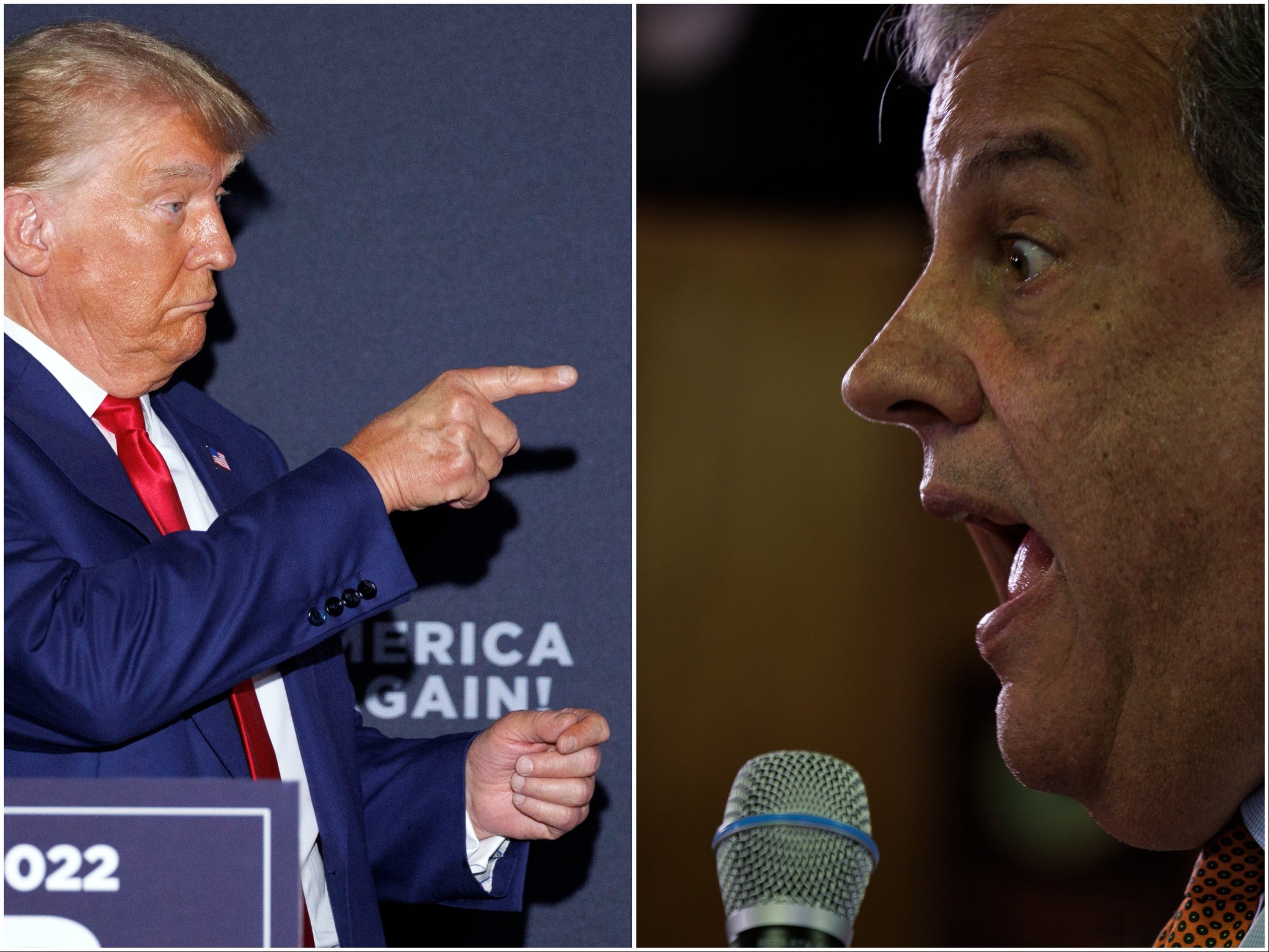 Donald Trump and Chris Christie are in a battle of words on the 2024 campaign trail