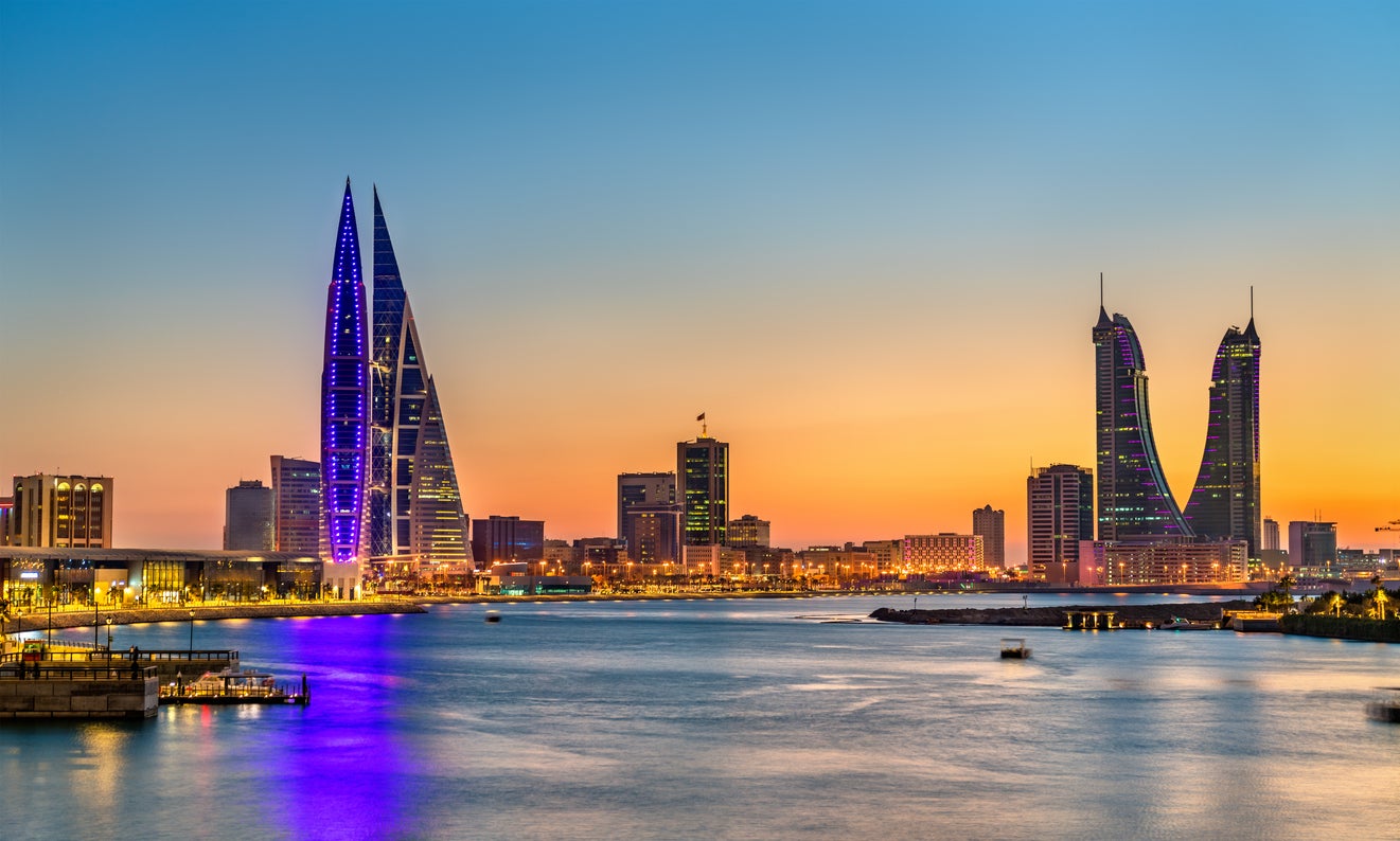 The capital of Bahrain is Manama, located in the north
