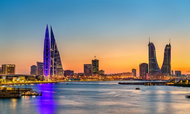 <p>The capital of Bahrain is Manama, located in the north </p>