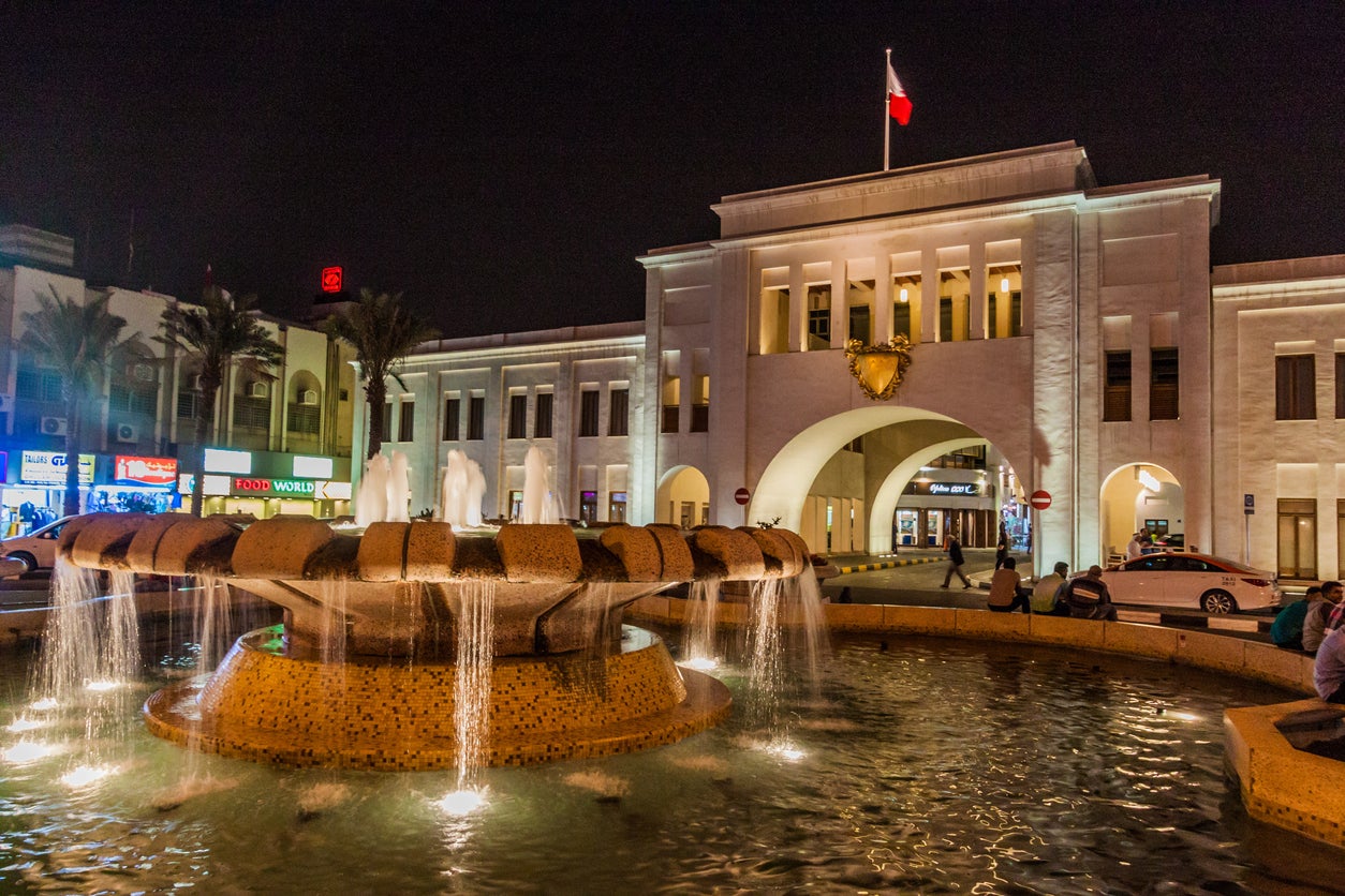 The historic Bab Al Bahrain building is the entrance to the souk