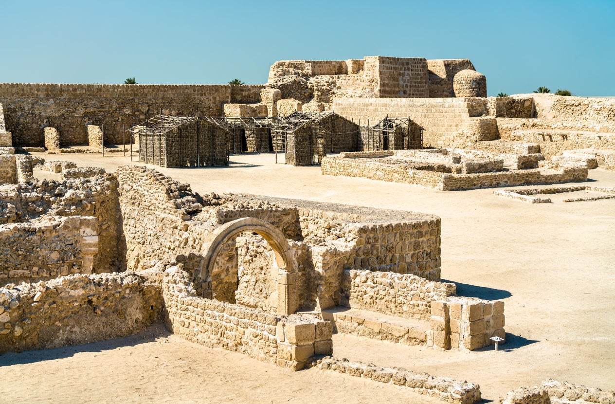 Bahrain Fort, known as the Qal’at al-Bahrain, is one of several Unesco sites in the country