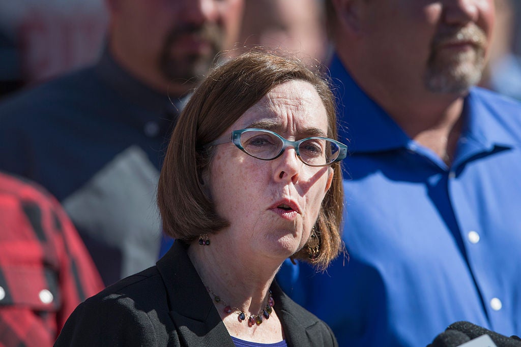 A clash between Republicans in Oregon and Democrats led by Gov Kate Brown, pictured above, has just had major consequences for 2024