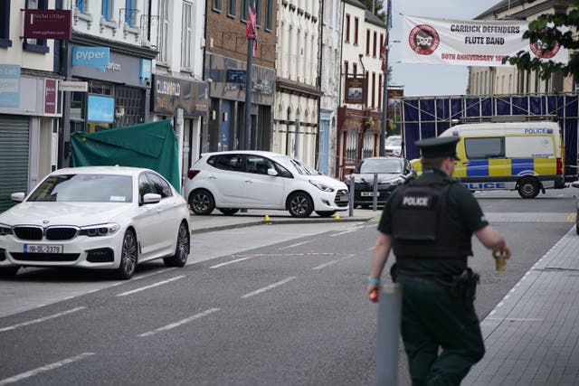 The incident took place in the High Street area of Carrickfergus on Wednesday morning (PA)