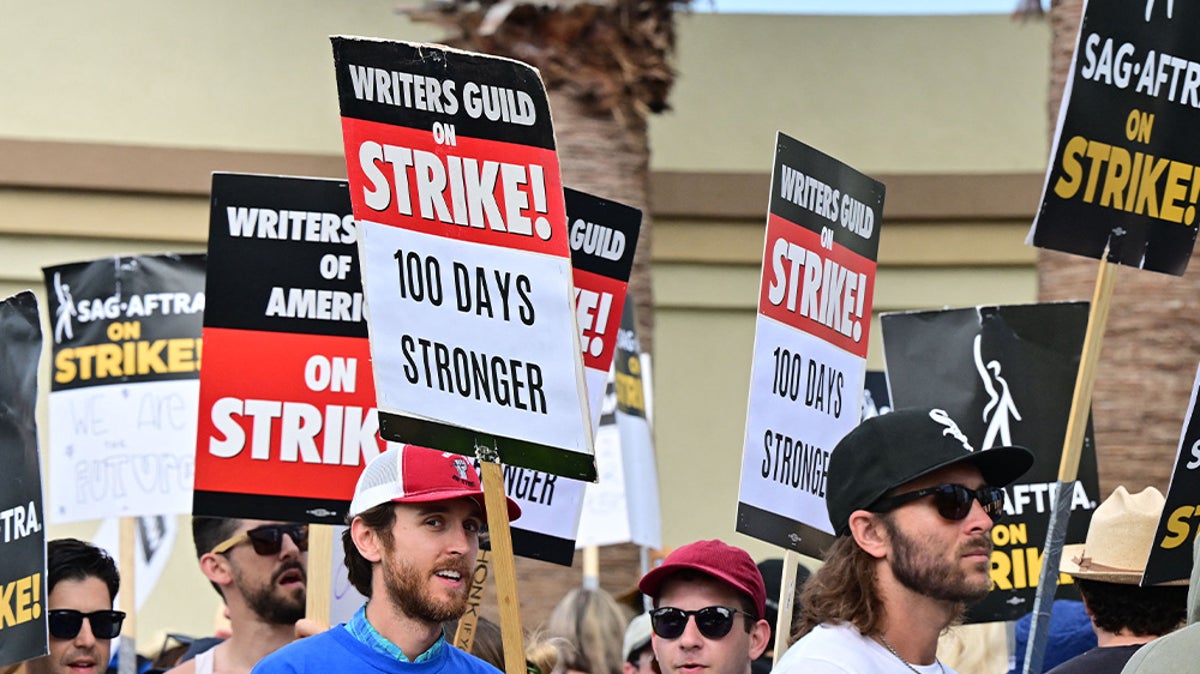 Watch live: Hollywood screenwriters march in Los Angeles as WGA strike hits 100 days 