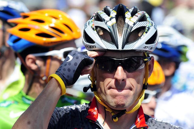 Lance Armstrong was cycling with a Formula One star (John Giles/PA)