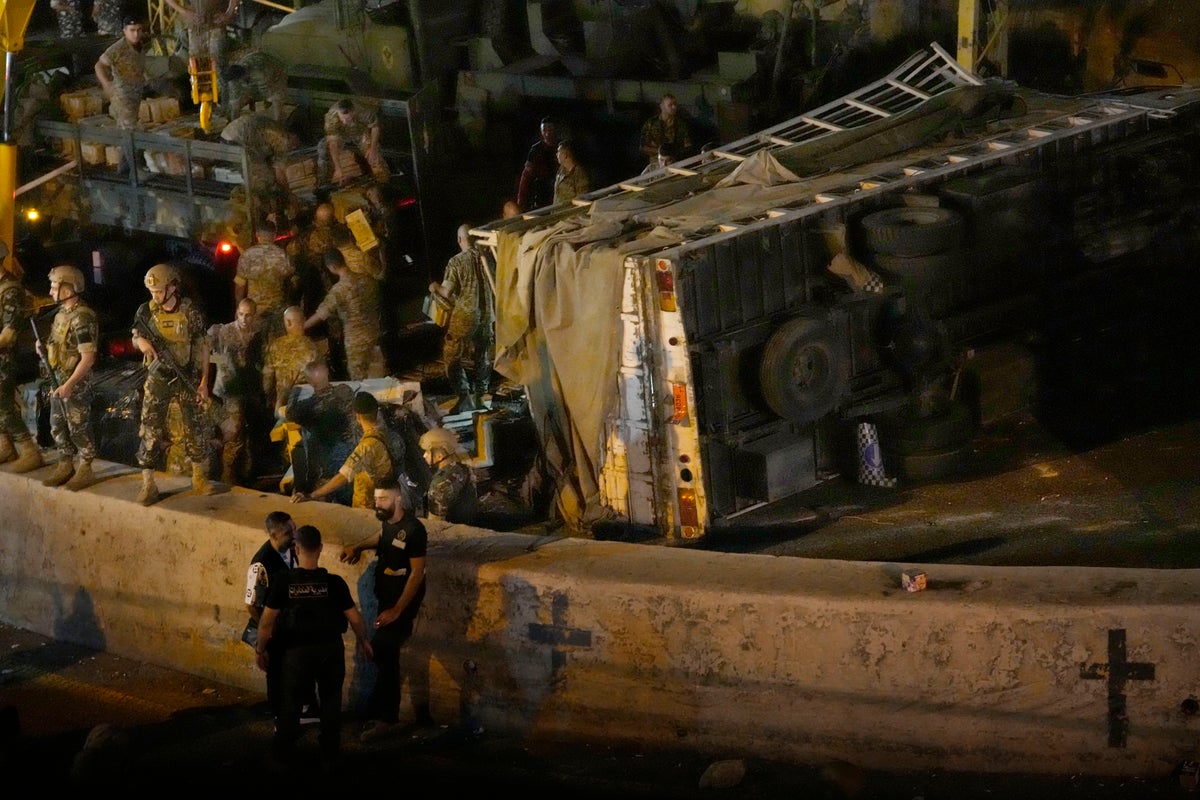 Shooting after Hezbollah truck overturns near Lebanese capital leaves 2 people dead